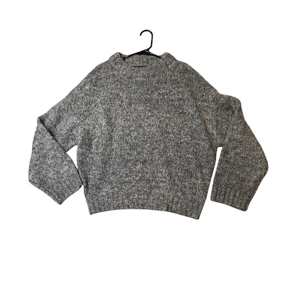 White Fox Gray Chunky Knit Oversized Sweater